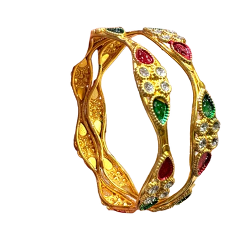 Atrificial Stone Golden Bangle