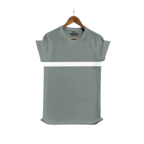 Men Grey Cotton T Shirts