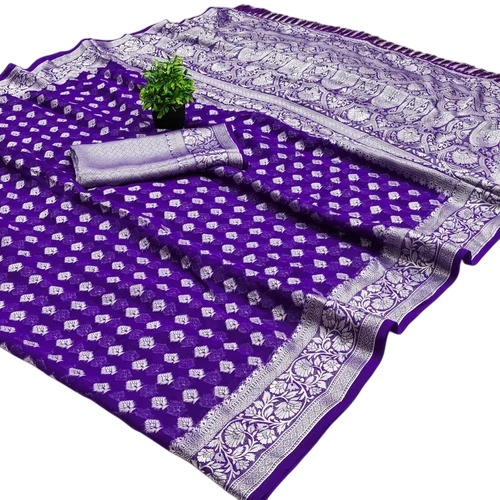 Soft Mysore Silk Saree With Zari Pallu