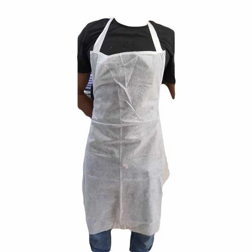 White Non Woven Kitchen Apron