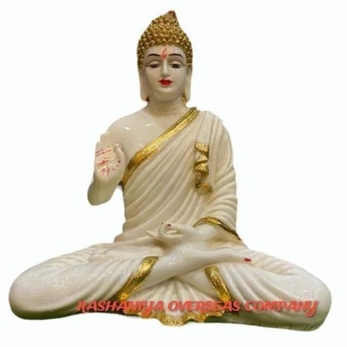 White Resin Buddha Statue