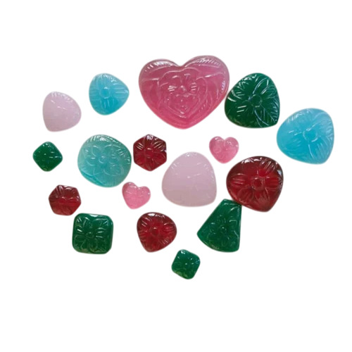 Carved Monalisa Glass Stone