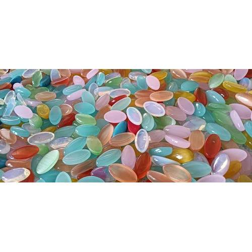Glass Cabochon Pota Gemstone