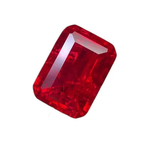 Octagon Synthetic Ruby Gemstone