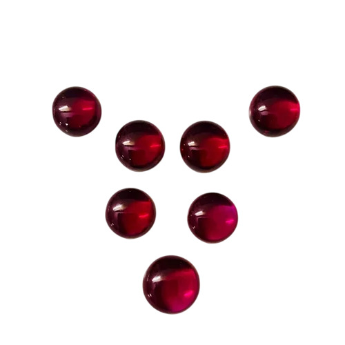 Semi Precious Imitation Synthetic Ruby Cabochon Stones
