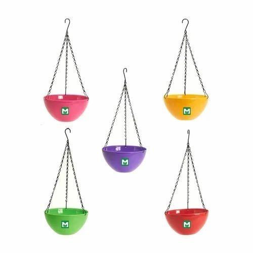 Round Plastic Hanging Flower Pot