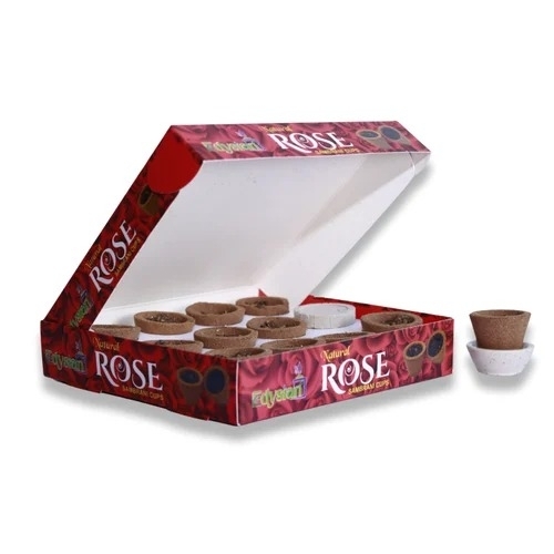 100% Natural Rose Sambrani Cups