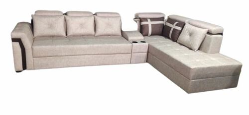 6 Seater L Shape Wooden Sofa Set