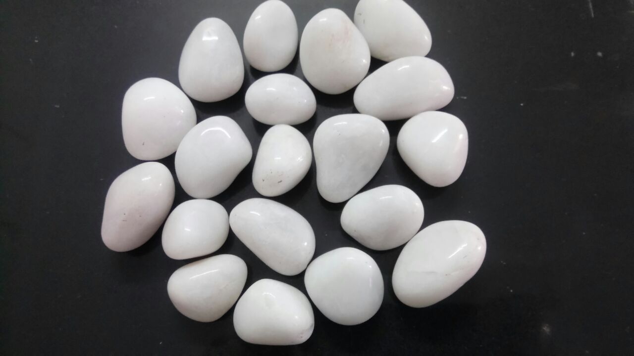Supper White Machine Polished Pebbles Stone - Artificial Stone Type: Solid Surface