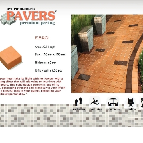 60Mm Ebro Interlocking Pavers - Application: Flooring Use