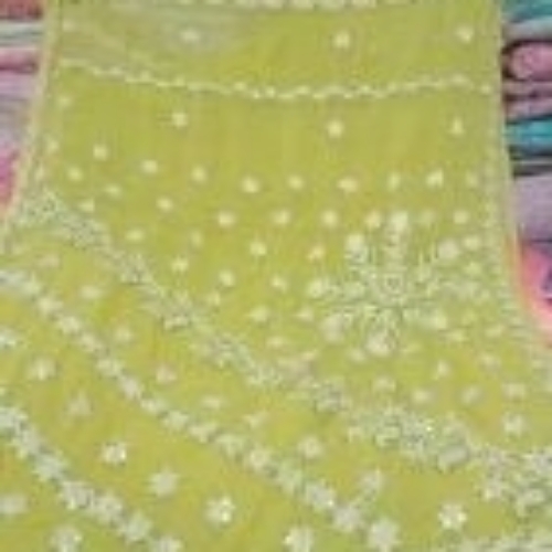 Designer Georgette Chikan Saree