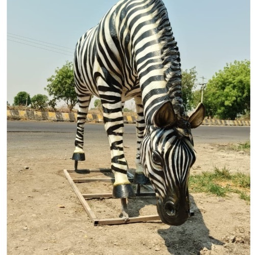 Fiber zebra Statue