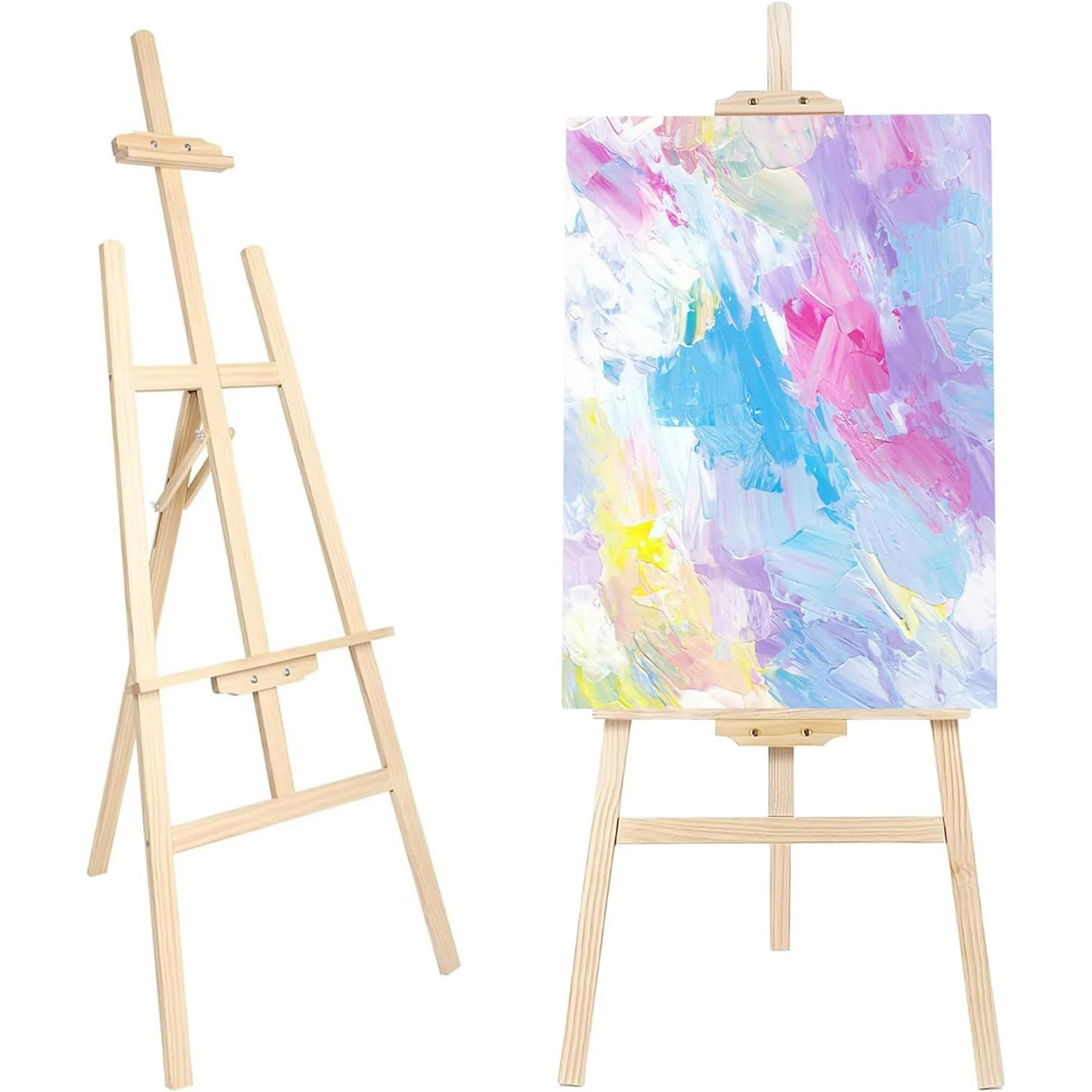 5 Feet Professional Wooden Art Easel Stand - Capacity: 2 Kg