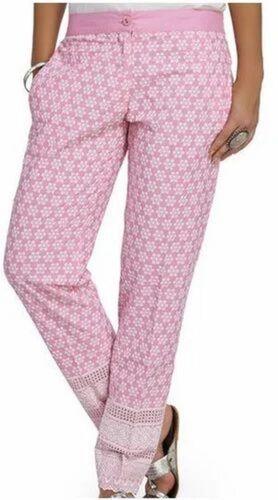 Cotton Embroidered Slim Pant