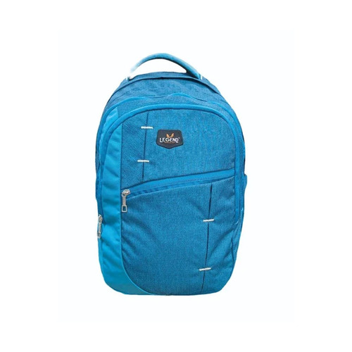 Blue Polyester Laptop Backpack