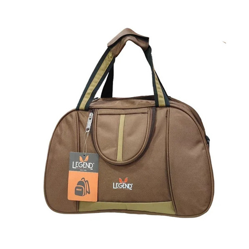 Brown Polyester Luggage Bag