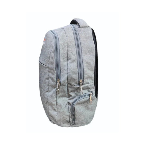 Gray Polyester Laptop Backpack