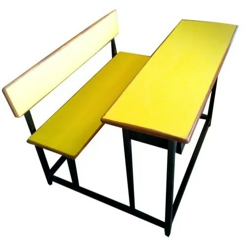 Mild Steel Yellow Desk Bench