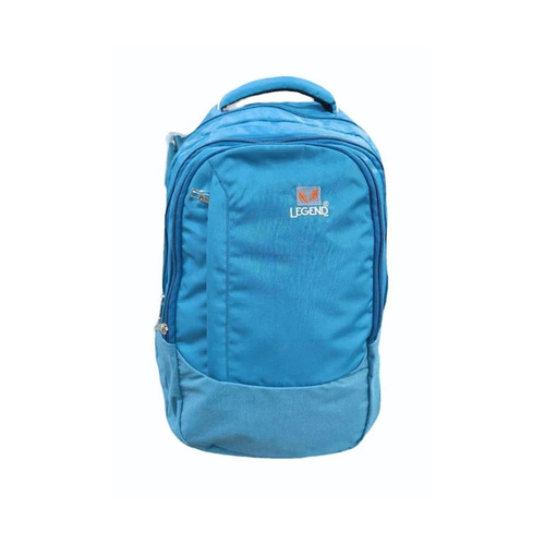 Sky Blue Polyester Laptop Backpack