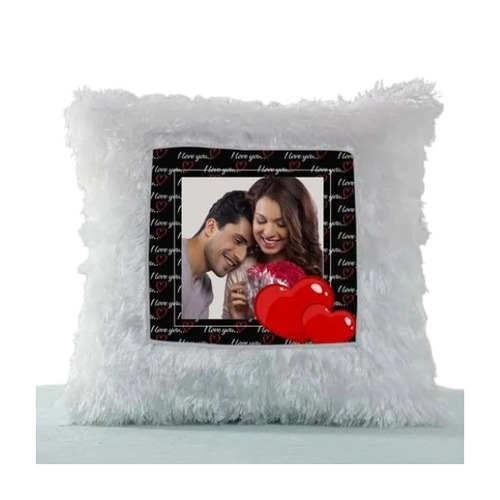 Sublimation White Fur Square Cushion