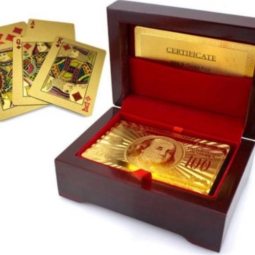24k Gold Plate Playing Cards Gold