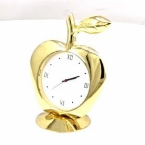 Golden Apple Table Clock 