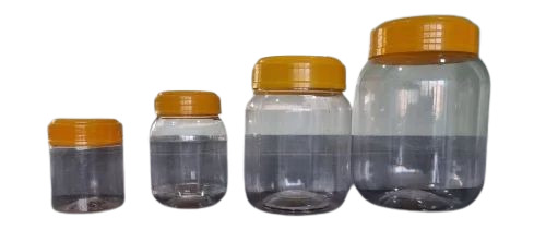 Transparent Pet Plastic Round Jars