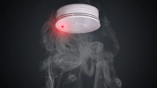 Wireless Smoke Detector - Material: Iron