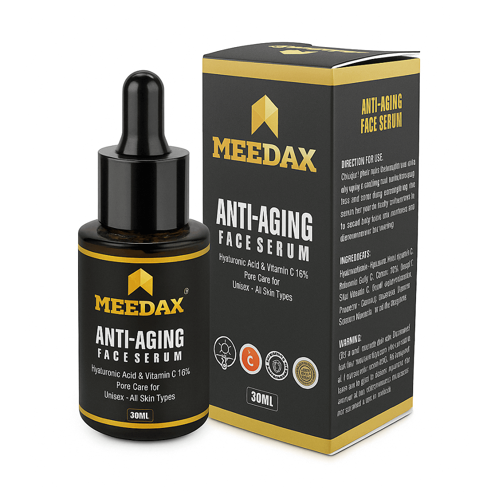 Meedax Anti-Aging Face Serum With Hyaluronic Acid & Vitamin C 16% - Gender: Female