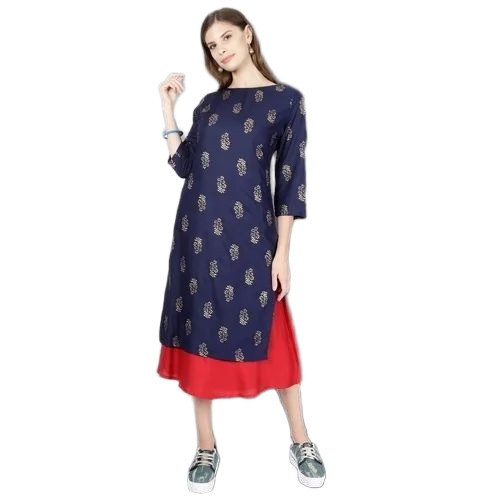 3/4 Sleeves Printed Kurti