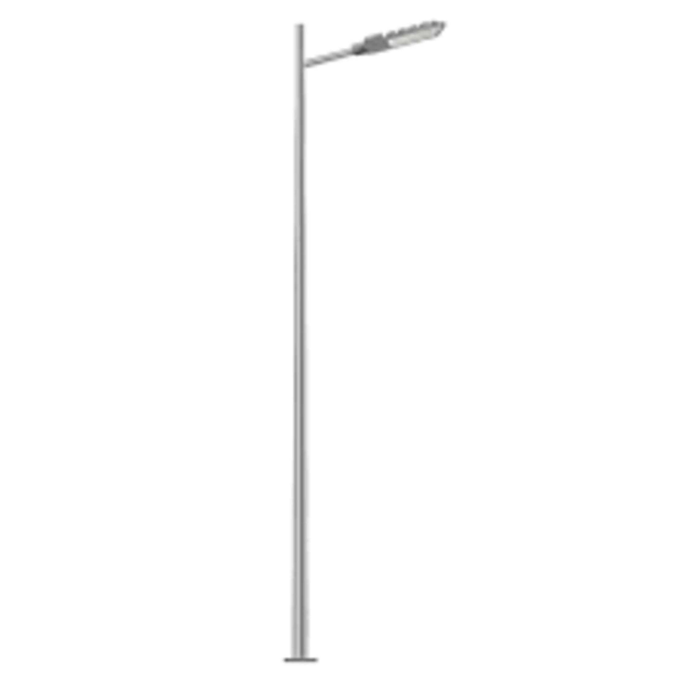 Aluminium 5 Meter Single Arm Street Light Pole - Color: Silver