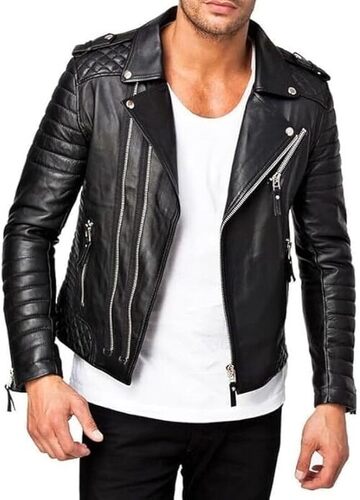 Black Mens Long Leather Jacket