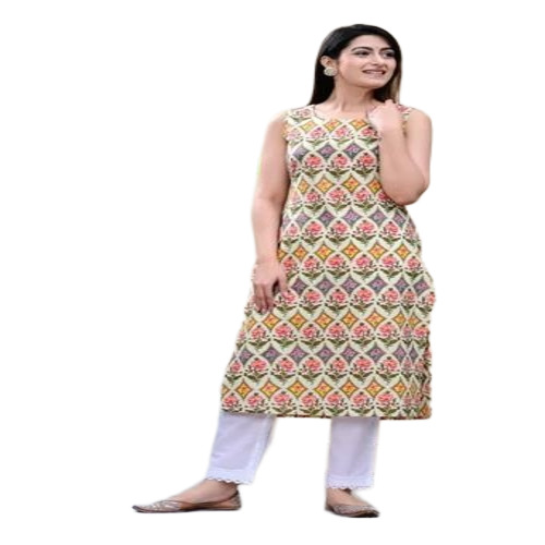 Design Sleeveless Cotton Kurti