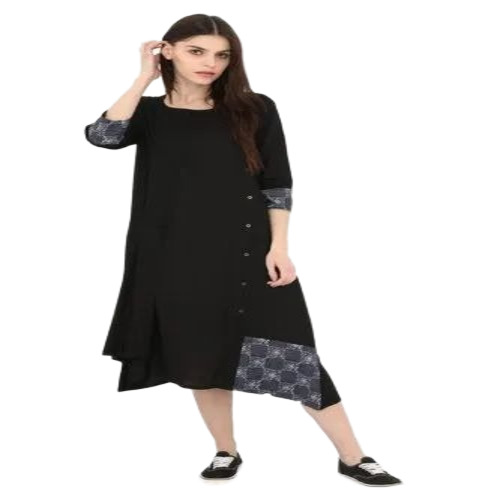 Ladies Black Printed Kurti