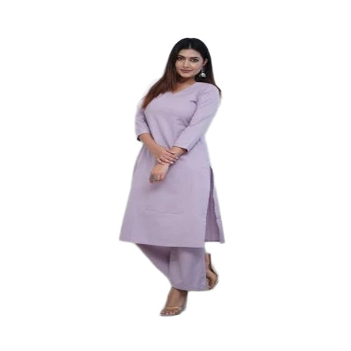 Ladies Casual Cotton Kurti Pant Set