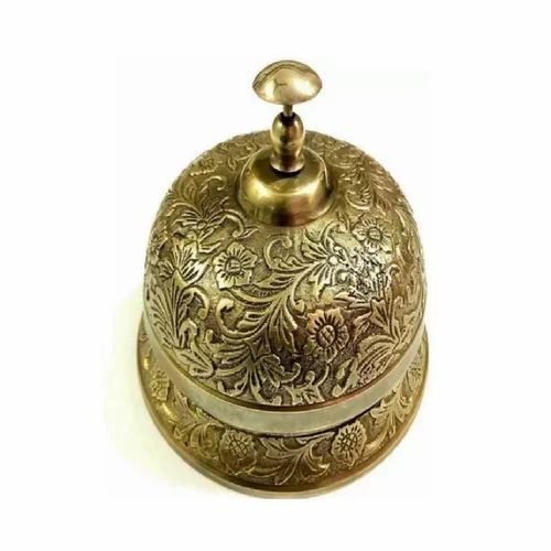 Brass Carving Table Bell - Color: Antiquebrass