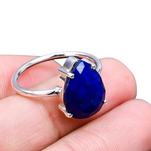 Lapis Lazuli Silver Birthstone Ring