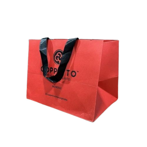 Paper Bag With Ribbon Handle