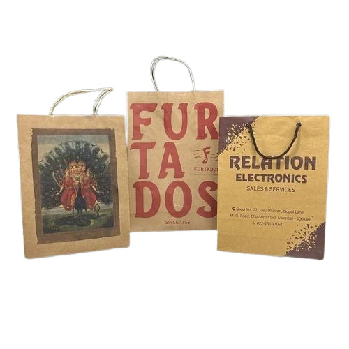 Printed Loop Handle Paper Bag By Rainbow Packaging