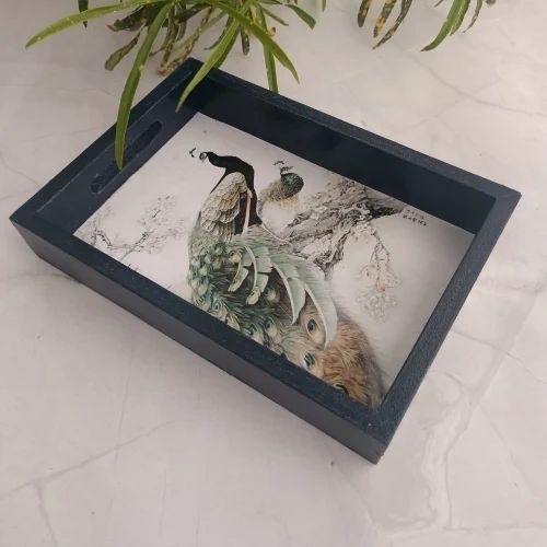 Wooden Print Serving Tray