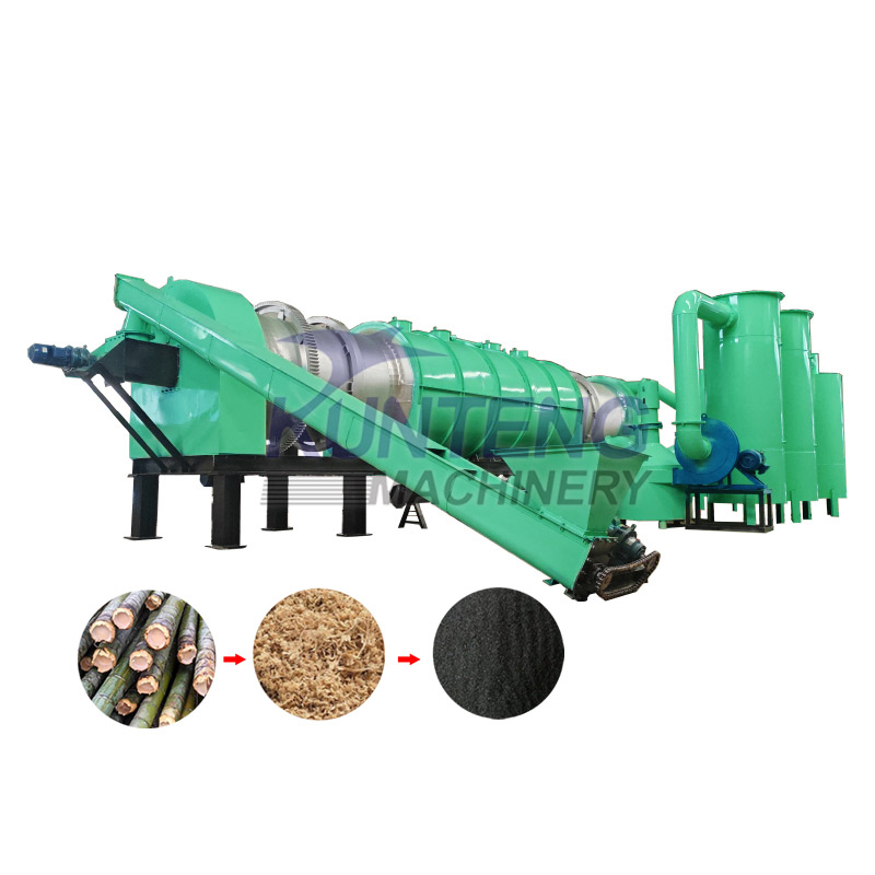 Bamboo Sawdust Carbonization Furnace Continuous Carbonization Furnace - Application: Wood Chips