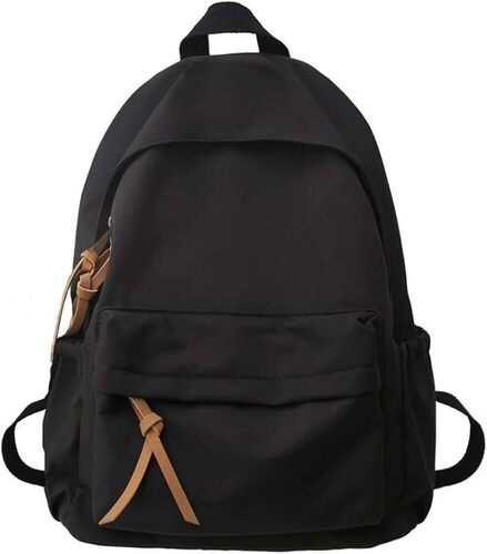 Adjustable Straps Black Backpack