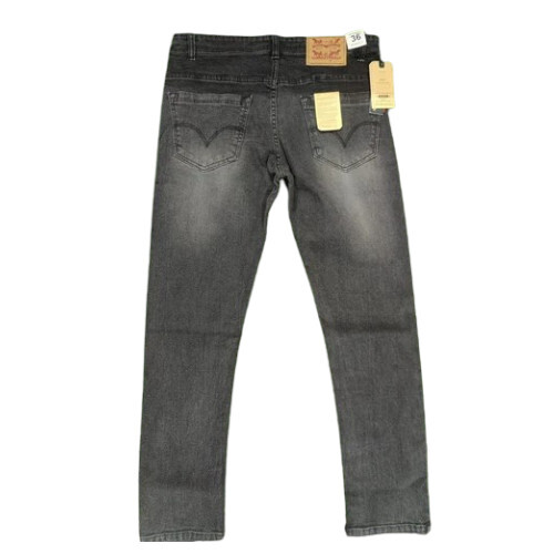 Men Denim Black Gray Jeans