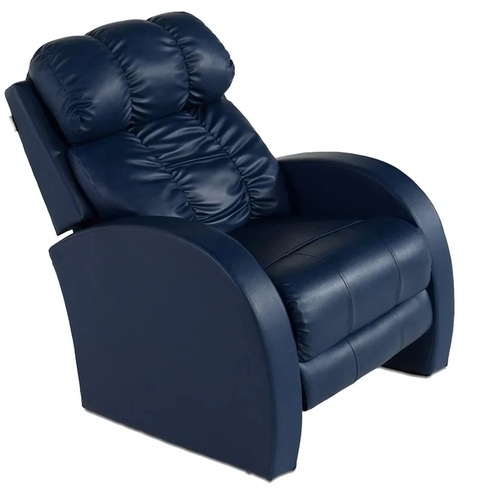 Blue Leather Theatre Recliner Chair