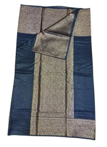 Navy Blue Banarasi Soft Silk Saree