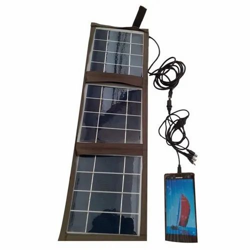 Portable Design Solar Mobile Charger - Color: Black