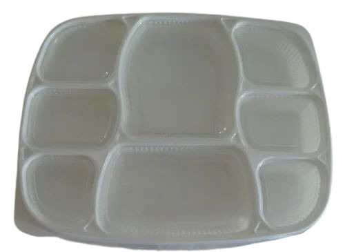 White Disposable Compartment Plate