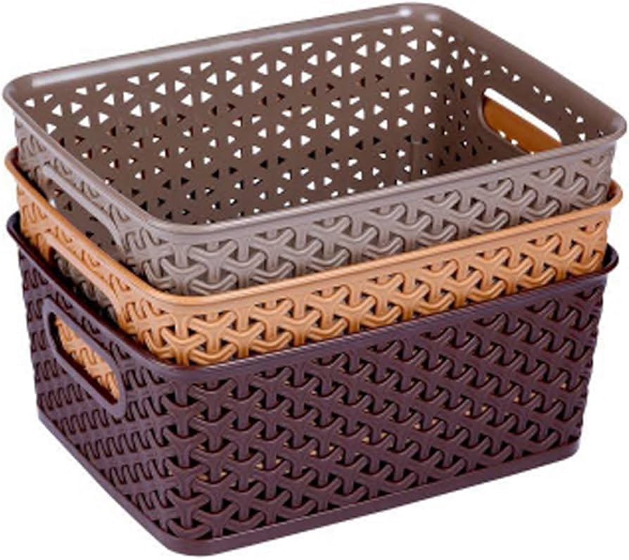 3 Plastic Basket Set