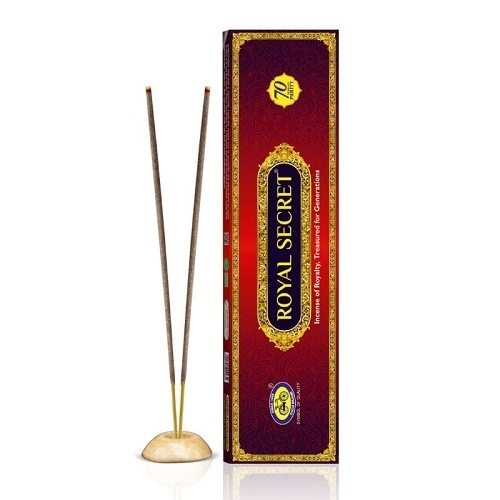 Aromatic Incense Sticks - Brown 450 Gm Box | Black Round Solid Sticks with Holder Smooth Surface