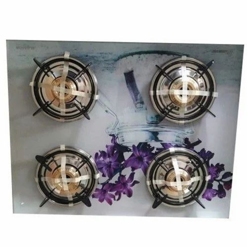 Printed Glass Top Gas Stove